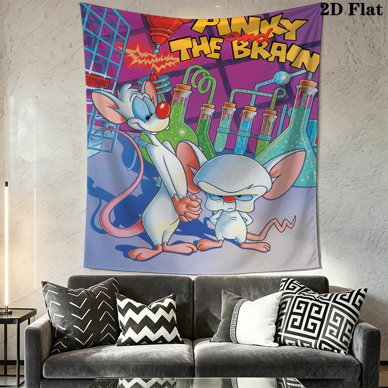 Pinky The Brain Pattern Home Decor Tapestry, Wall Hanging, Decorative RV Wall Cloth.MGT0918073