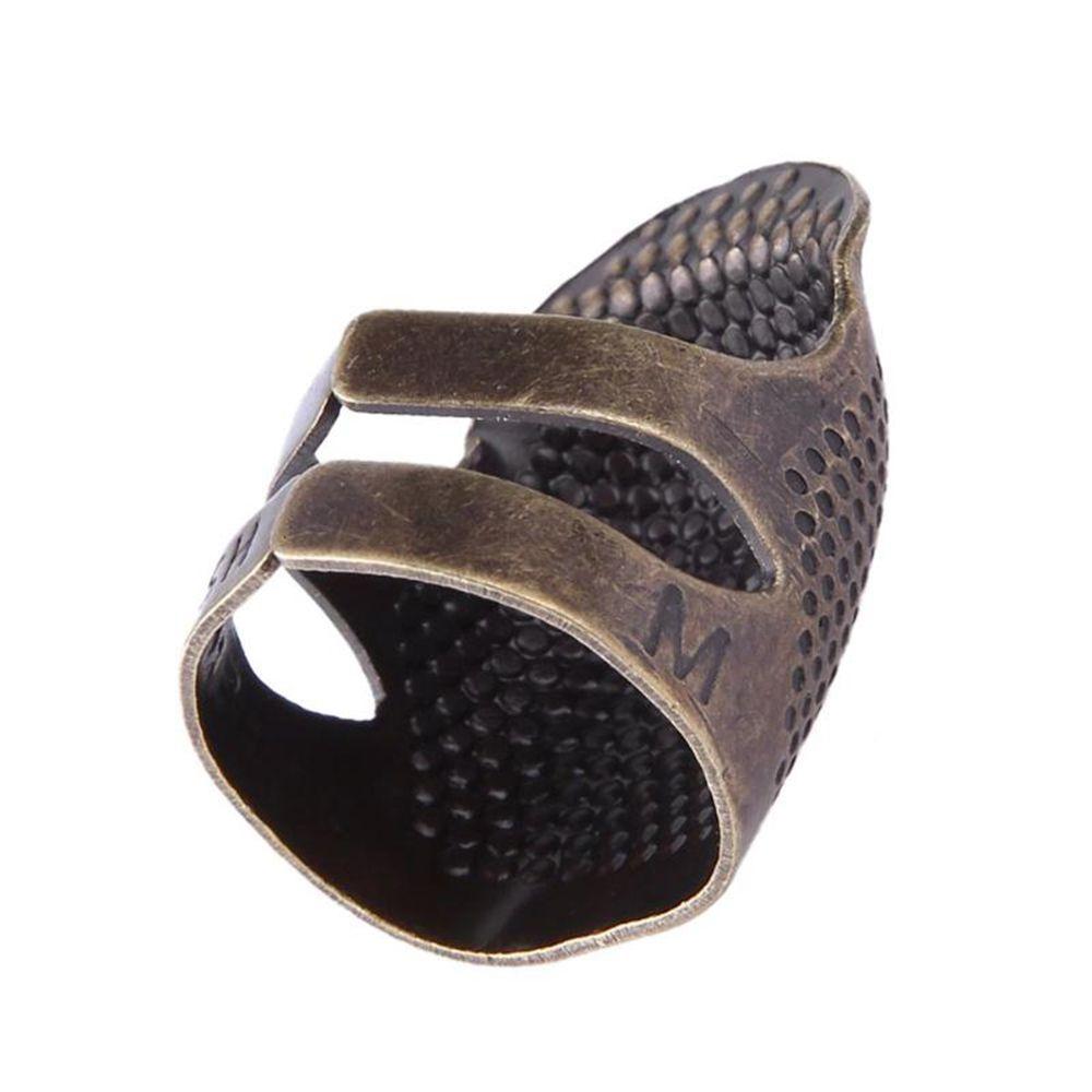 1/10pcs Stitching Tools Vintage Gold DIY Crafts Metal Needle Thimble Antique Ring Finger Protector
