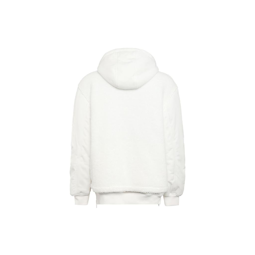 Adidas X Ivy Park Icy Park Solid Color Kangaroo Pocket Half-Zip Hooded Jacket Unisex Outerwear White H18974