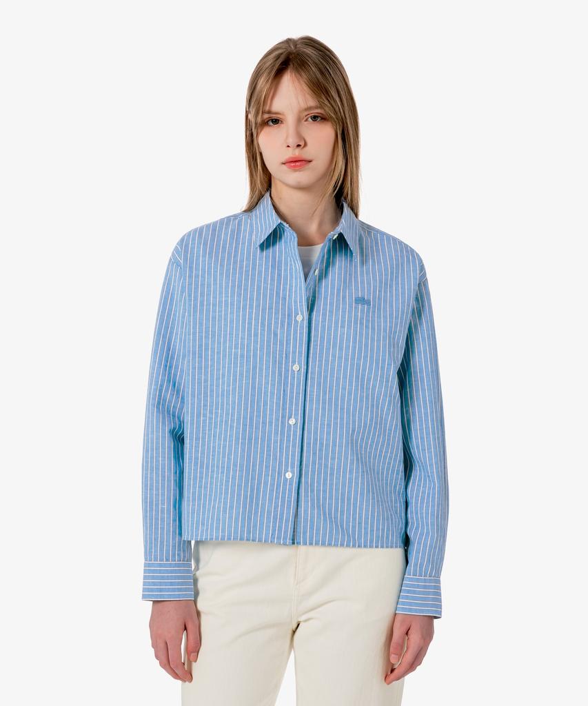 LACOSTE Women'S Cotton Linen Crop Shirt Cf006E-56G Jbk