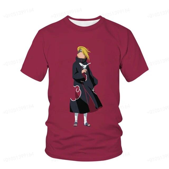 Летняя футболка с 3D принтом Наруто в стиле Харадзюку в стиле хип-хоп, повседневная крутая футболка Наруто, спортивная уличная одежда для детей и мужчин