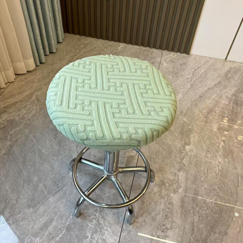 Round Stool Elastic Seat Cover Dustproof Wear Resistant Bar Swivel Chair Protector Soft Home Textile