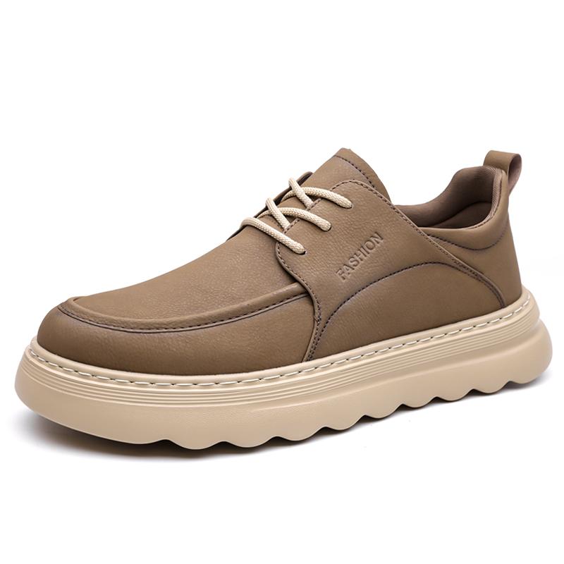 Мужская новая кожаная повседневная обувь Удобные мужские кроссовки Нескользящие кеды Минималистичные удобные кроссовки Обувь для ходьбы