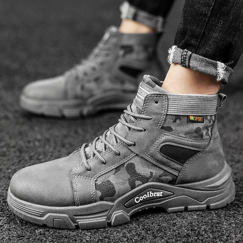 Nové Motocyklové a Kotníkové Boty Vodotěsné Boty Muži Kožené Boty Muži Ležérní Boty Bota Masculina Pánské Vysoké Módní Boty