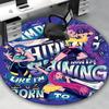 1pc Anime Cartoon Design Round Carpet  Office Chair Mat, NonSlip Rug for Home Decor