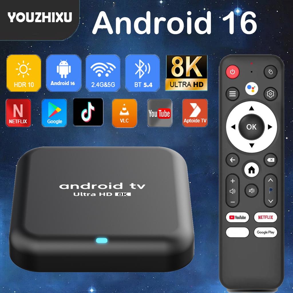 Android 16 Smart TV Box 8GB+256GB Rockchip RK3518 Q18 Google Assistant 8K Video Bluetooth5.4 Media Player Very Fast Set Top Box