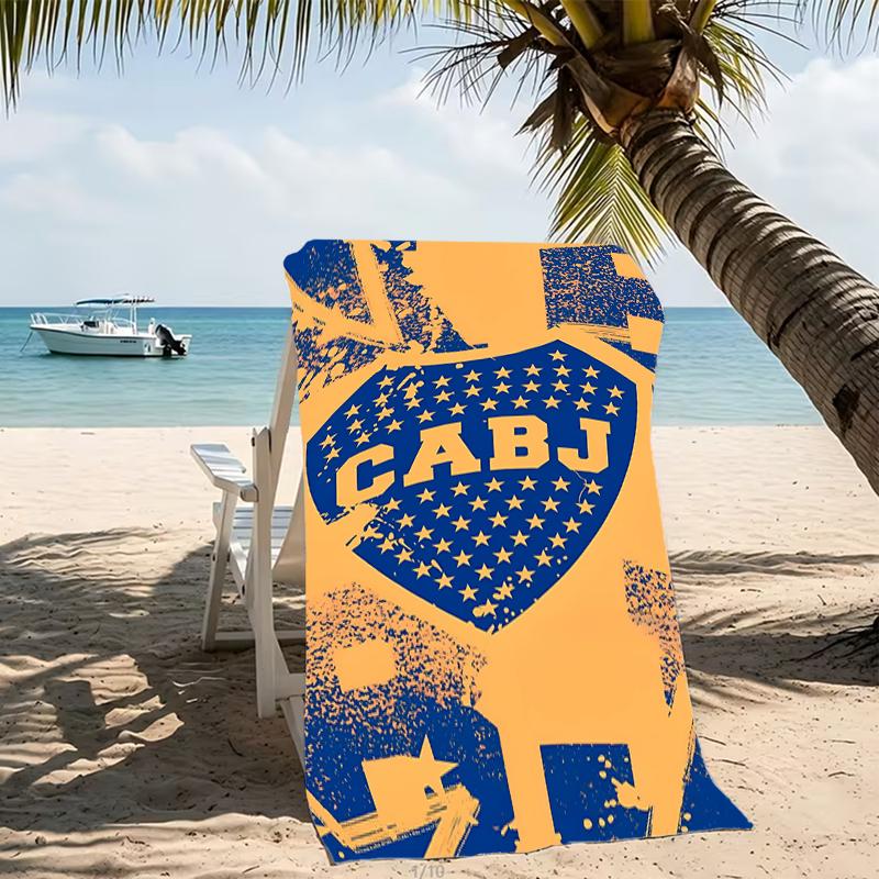 Beach Towel with Club Atlético Boca Juniors Pattern - soft,absorbent,machine washable Lightweight&Modern,swimming,Travel Essentials