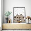 1 шт. мультяшный P-Pusheen K-Kawai Cat самоклеящийся художественный постер водонепроницаемая бумажная наклейка для декора стен кофейни бара