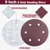 SPEEDWOX 10-Piece Set of 220mm 6-Hole Sanding Discs, Round #240 Sandpaper, Woodworking Sandpaper, Sander Paper, Woodworking Sandpaper, Precision Sandp