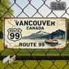 D Flat pc Vintage Vancouver Canada Route  Metal Sign Wall with British Mountains  Retro Highway Decoration for Home Office