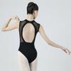 Женская взрослая одежда для балетных танцев с высоким вырезом горловины, сетчатая форма, балетные купальники-костюмы, открытая спина, костюм для йоги и гимнастики
