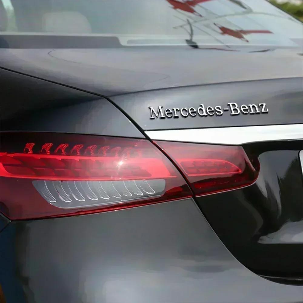 1pc Mercedes benz ABS Car 3D Letter Rear Emblem Trunk Sticker for AMG C E S GLE CLC Class W204 W203 W205 W124 W221 W213 W212 GG9