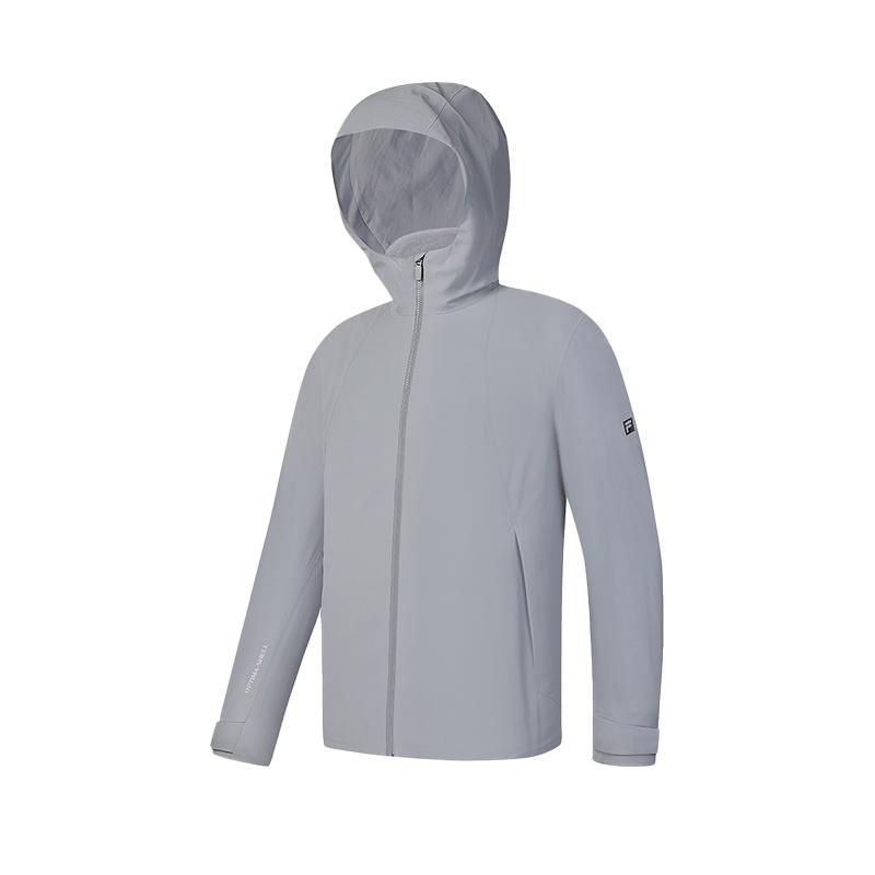 FILA Hiking Outdoor Adventure Waterproof And Windproof To Keep Warm Windbreaker Jacket Men's Forest Gray A11M441710FDY