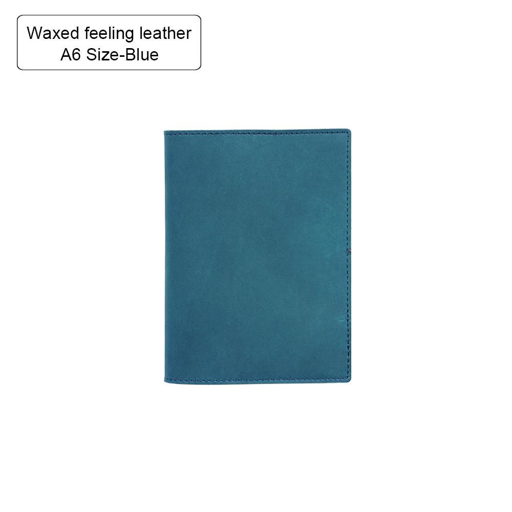 100% Genuine Leather Cover A5A6B6 Sketchbook Planner with Grid Blank Insert Retro Notebooks and Journals Diary Cover Stationery