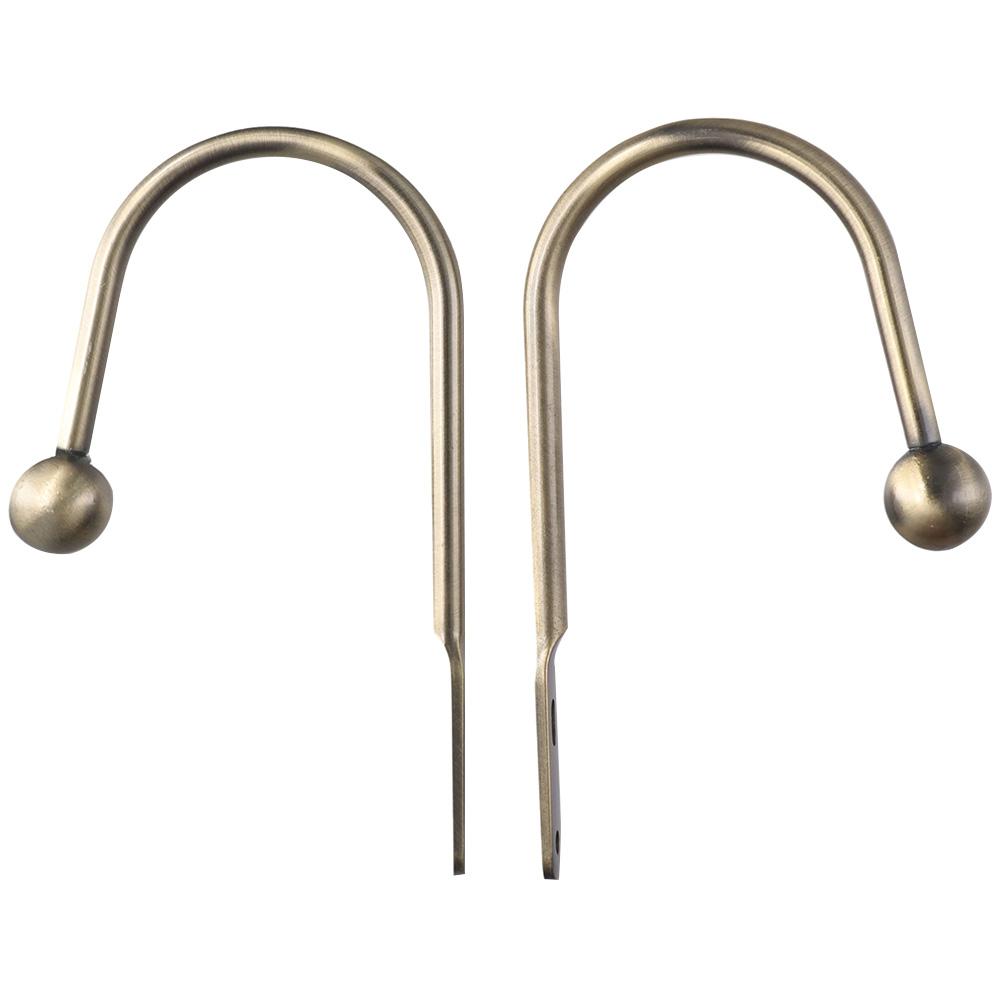 4 pcs Aluminium Alloy Metal Curtain Holdbacks U-bend Curtain Fixing Hook  Curtain