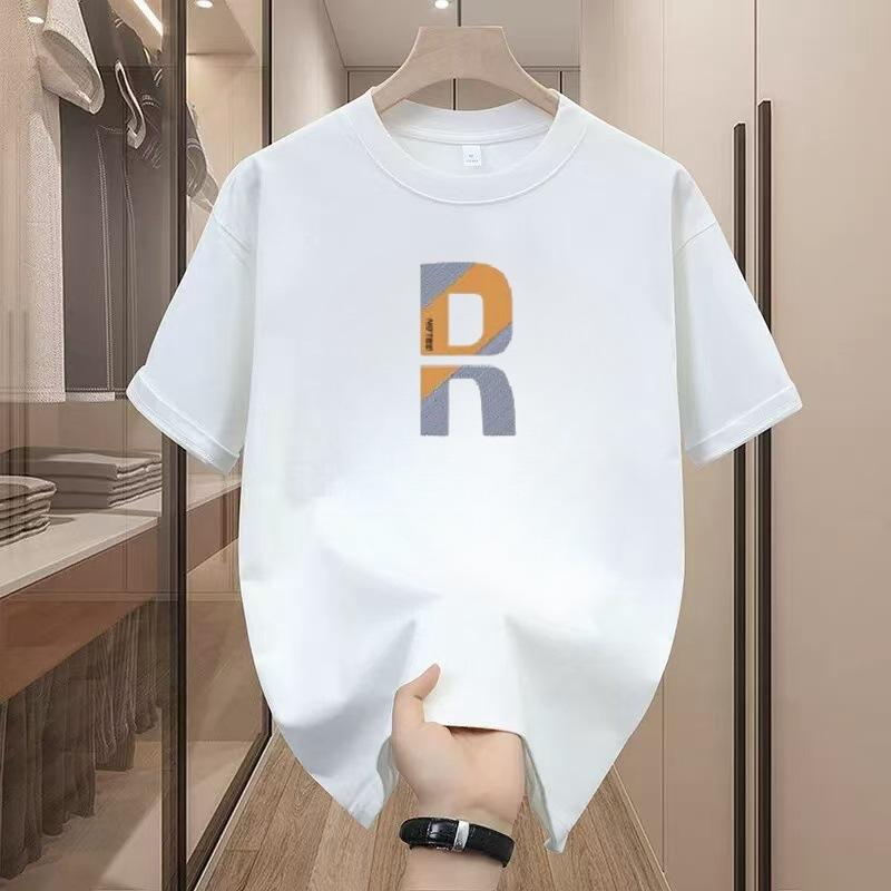 200GSM Хлопок Мужская футболка с коротким рукавом свободного покроя в стиле хип-хоп Повседневная мужская уличная одежда Топы Футболки