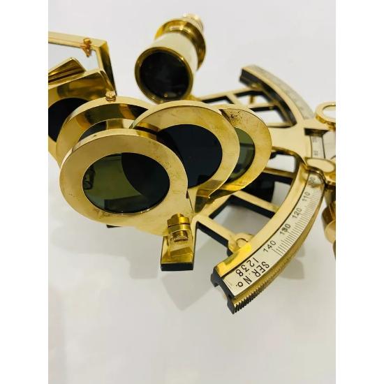 Морской твердый латунный рабочий секстант | Навигационный секстант | Тяжелый секстант | Винтажная корабельная модель секстанта «Астролябия»