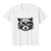 Raccoon with Sunglasses Looks in the Forest T Shirt White vintage Washed Unisex Casual Soft str