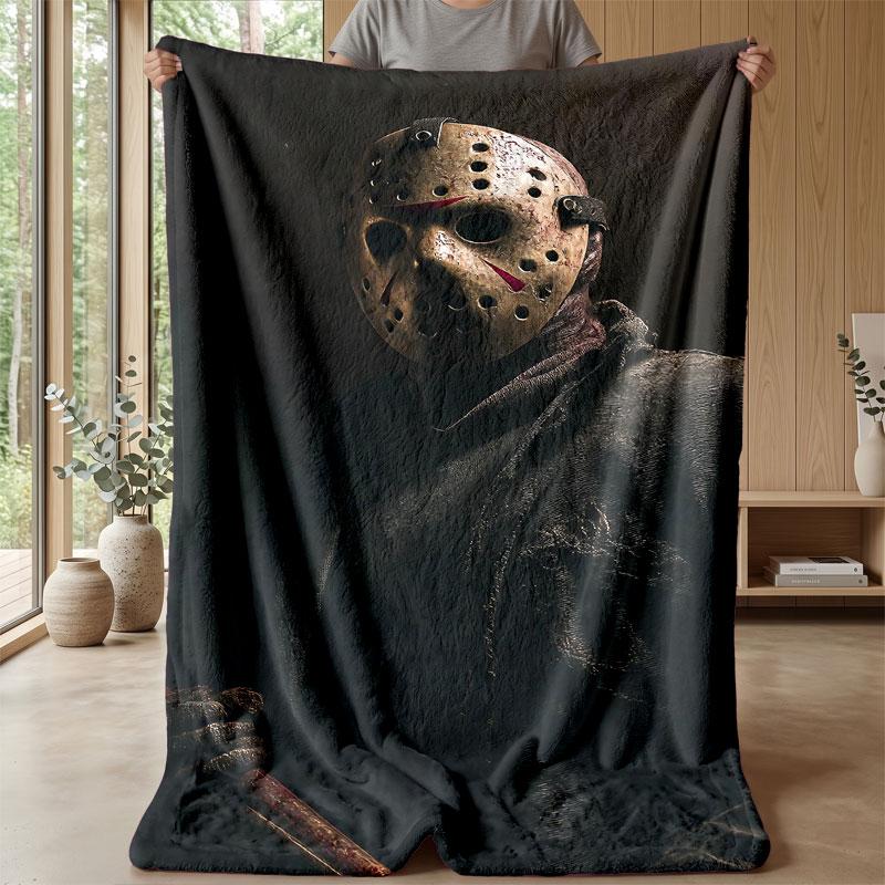 Soft Flannel Blanket Lightweight Cozy Bedroom Living Room CoverFriday the 13th Jason Voorhees