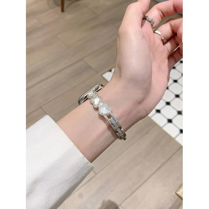 New Bling heart-shaped metal For Apple Watch band women Series S11/10/8/7/6/3/4/5/9 40mm 41mm 38mm 42mm 44mm 45mm 46mm Strap