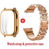 Diamond Strap and Case for Redmi Watch 5 Active Redmi Watch 3 Active/3 Lite Stainless Steel Watchband