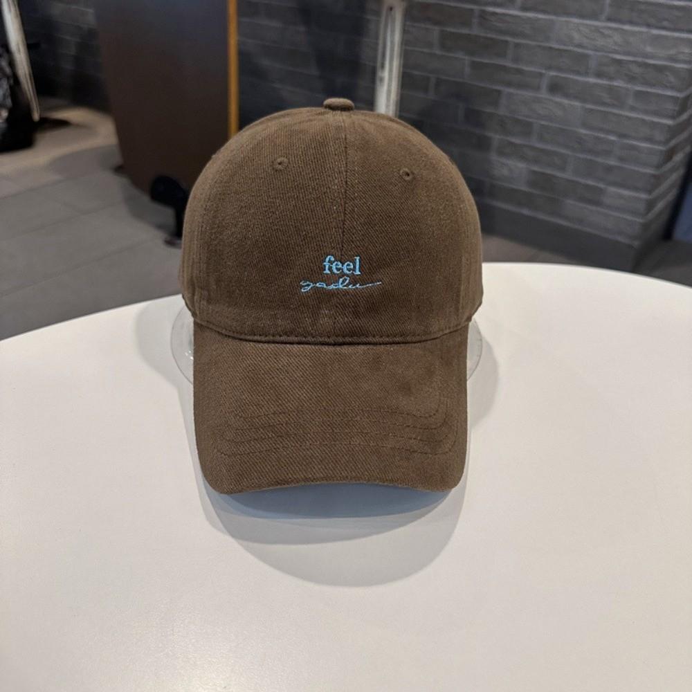 Embroidery Letter Rugged Baseball Cap Solid Color Duck Tongue Cap Fashion Sun Hat  for Women