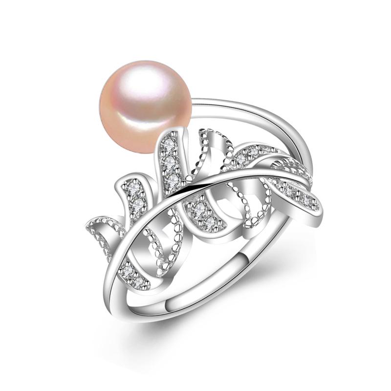 LSOOYH кольца с натуральным пресноводным жемчугом для женщин, изысканное богемное регулируемое кольцо с кубическим цирконием