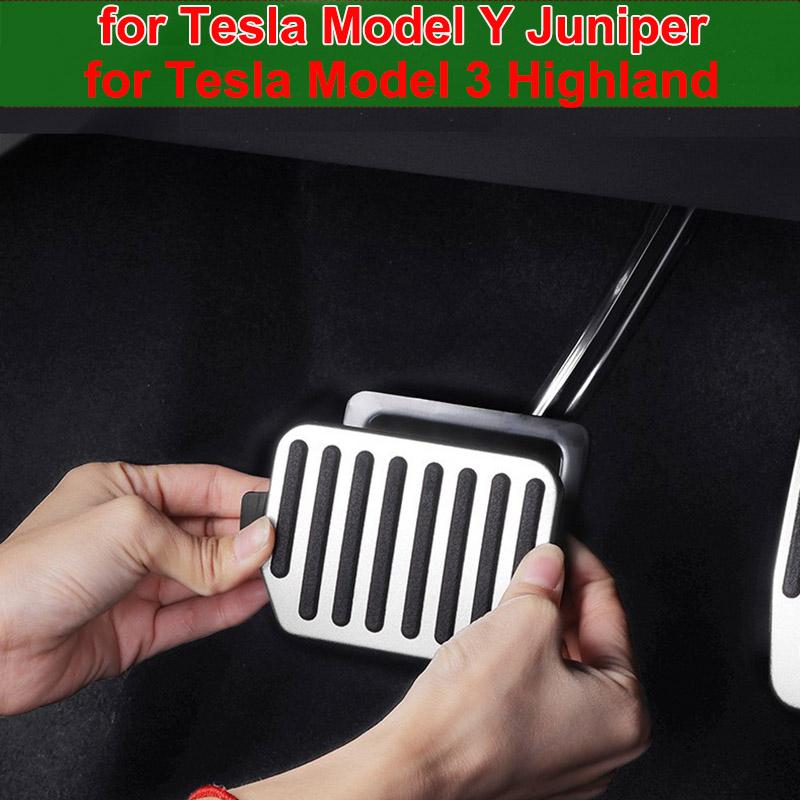 Для Tesla Model 3 Y Highland Juniper 2025 2026 Накладки на педали Акселератор Педаль газа Топливная педаль Накладка на педаль тормоза Детали из алюминиевого сплава