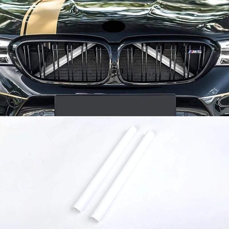 Car Front Grille Trim Strips Cover For BMW F10 F11 F12 F13 F07 F06 F01 5 6 7 Series X1 X2 F48 F39 2010-2016 Interior Accessories Interior Mirrors 6