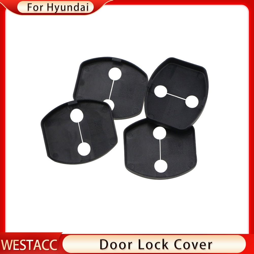 4 шт./компл. ABS автомобильный дверной замок защитная наклейка для Hyundai Tucson Sonata Creta Ix25 Kona Solaris 2016-