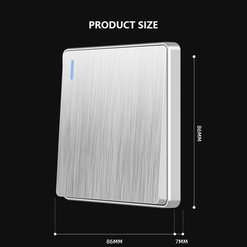 86 Тип британский стандарт настенный выключатель света 16A матовая панель ВКЛ ВЫКЛ домашний выключатель питания клавишный 1/2/3/4 Gang 1/2Way