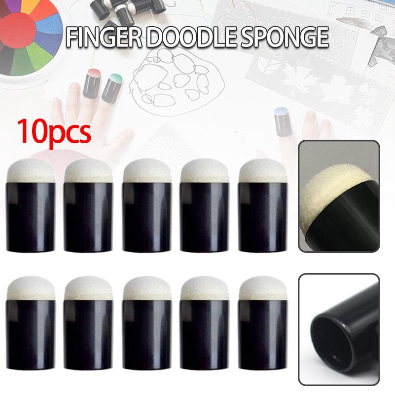 10 шт., кисти, губка для пальцев, набор для рисования пеной, штамповка, сделай сам, живопись