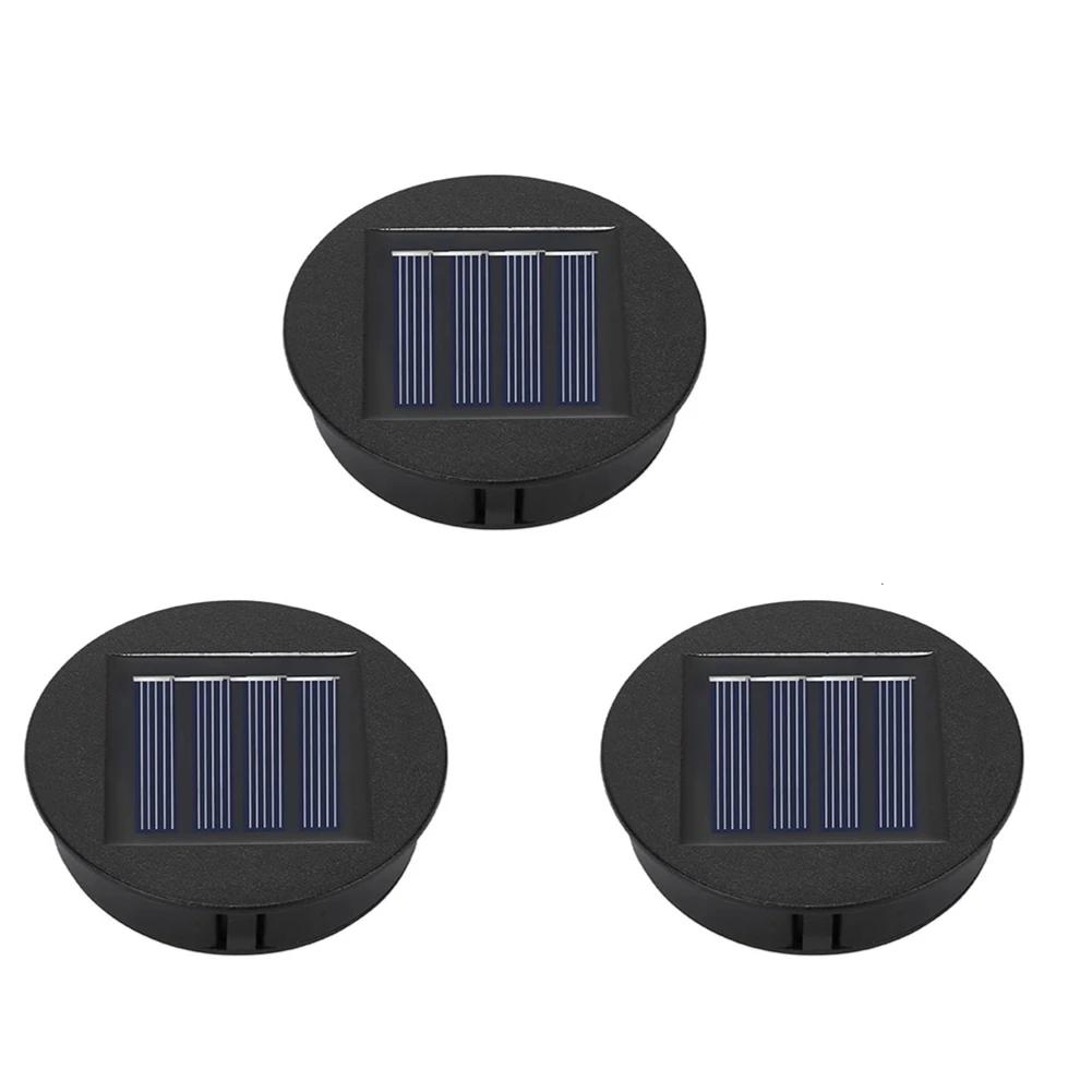 4PCS 8CM Solar Light Replacement Top 1.2V Waterproof LED Solar Panel Lantern Lid Light Solar Lantern Top Outdoor Decor Garden