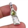 Natural Amethyst,Blue Topaz Gemstone 925 Sterling Silver Gift Pendant 1.50" V8j02