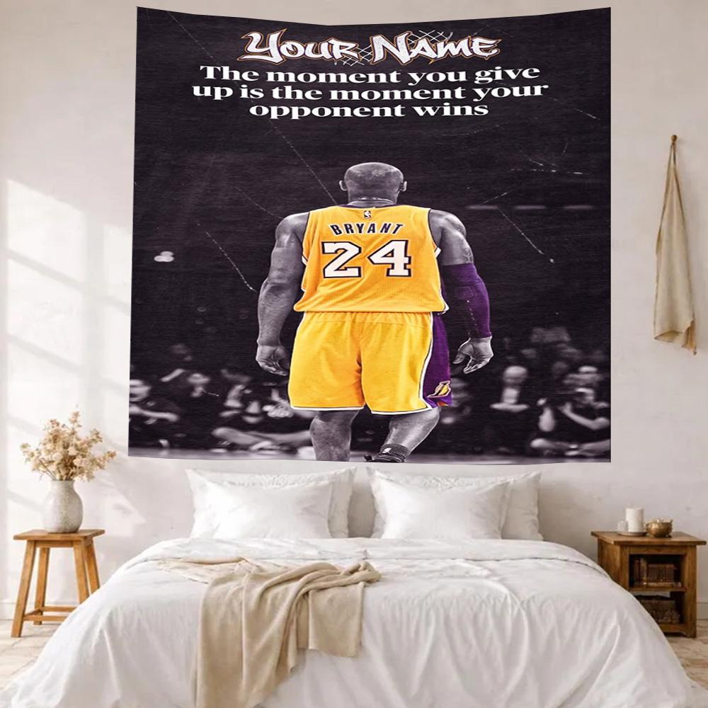 Kobe Custom Your Name Wall Decor Tapestry Art For Pet Memorial Birthdaywedding Party Backdrop Family Gift