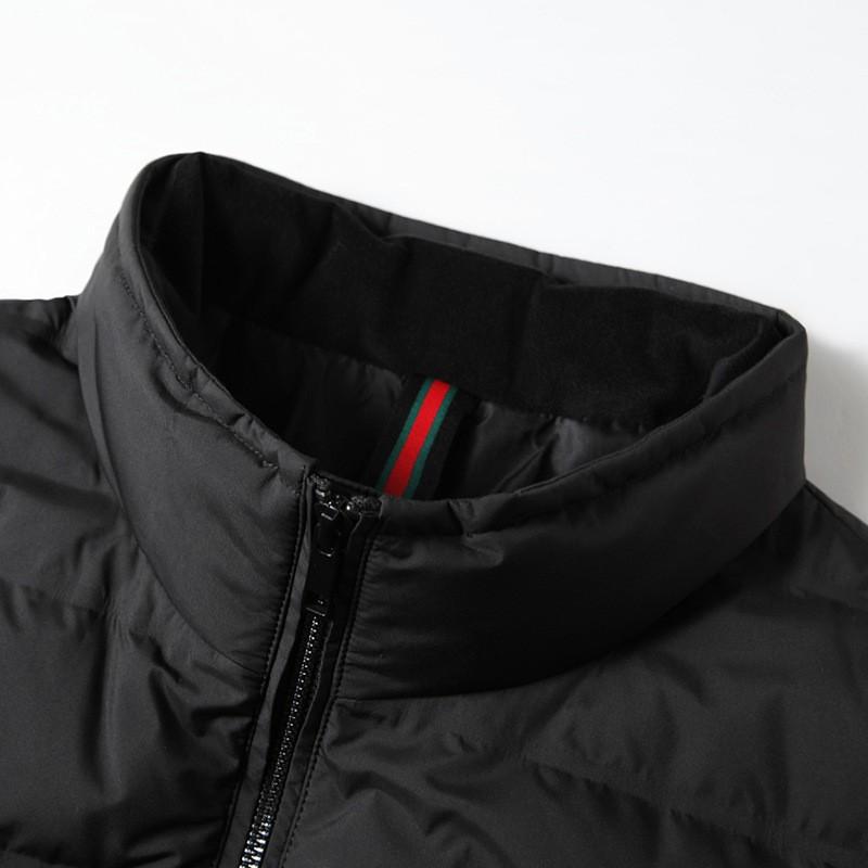 Mens Lightweight Down Jacket With 90% White Duck Stand Collar Windproof Warm Winter Coat Business Casual Wear