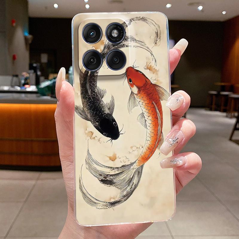 Phone Case For Motorola Edge 60 Fusion/Edge 60/Edge 60 Pro/Edge 60s Soft TPU Clear Unique Cute Painted Casing Anti-fall Cover