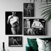 Black and White Sexy Fitness Girl, Wall Painting, Canvas, Painting, Posters, Printers for the Living Room, Gym, Wall Panels,
