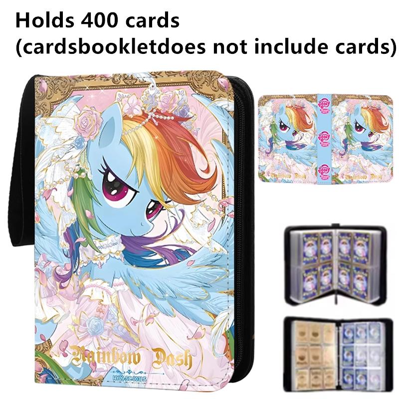 My Little Pony 400pcs/900pcs Card Album Book Folder 4/9 Card Slots Collections Zipper Double Pocket Zipper Card Binder Holder