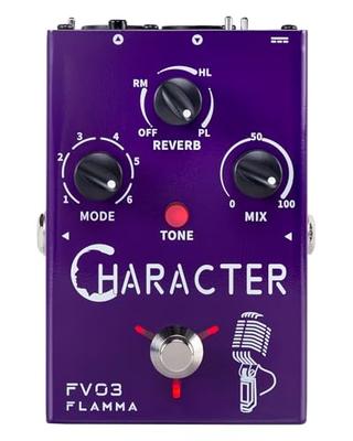 Педаль вокальных эффектов FLAMMA FV03 с эффектами Delay и Reverb, для улучшения вокала и с возможностью подключения гитары, гитарные эффекты Reverb
