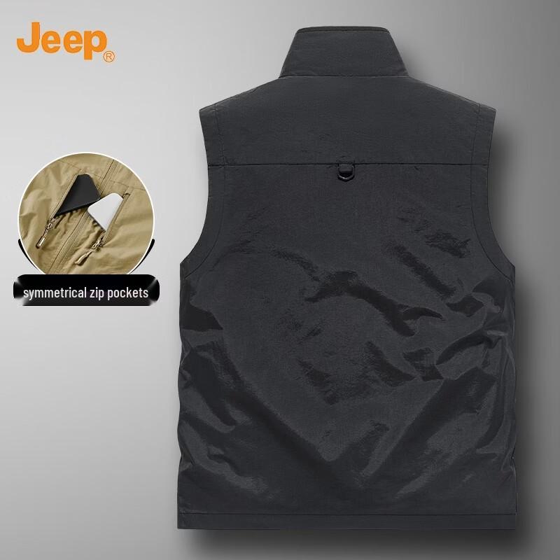 Jeep Мужской рыболовный жилет для активного отдыха с множеством карманов