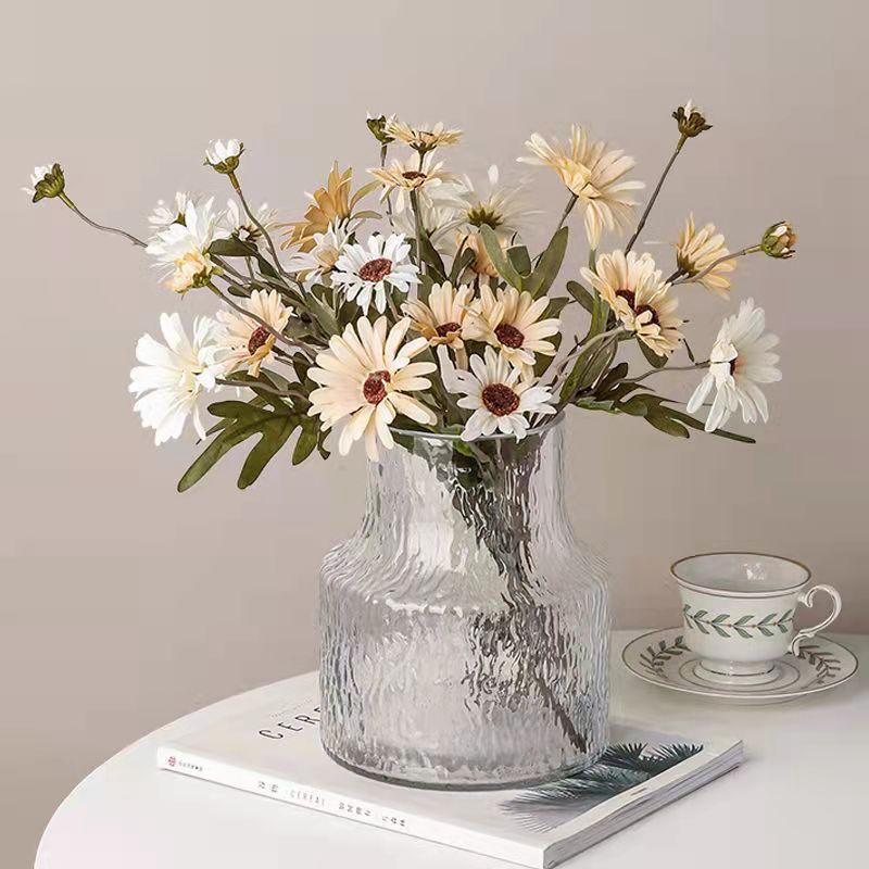 Clear Glass Vase Large Modern Flower Vase Hydroponic Plant Vases for Wedding Centerpieces Dining Table Living Room Decorations