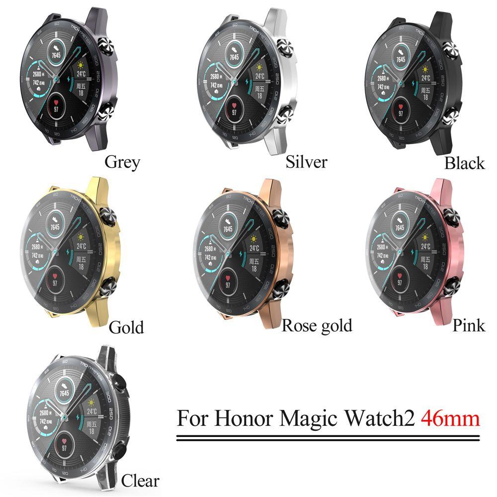 Luxury Soft Protective Shell TPU Watch Case Plating 360 Full Cover Screen Protector