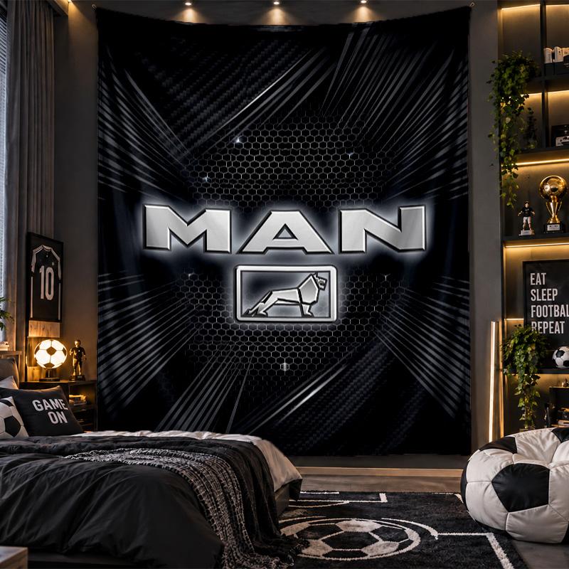 Wall Hanging Tapestry man truck Print Cloth for Living Room Bedroom Home Decor