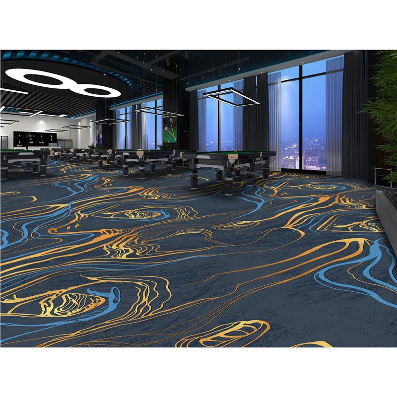 Luxury Fireproof Nylon Billiard Hall Carpet for Hotels - Large Area Print Mat