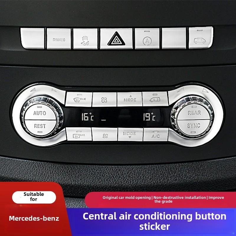 2025 Hot Racing Grills Car center console CD AIR steering wheel button sticker cover for Mercedes-Benz W447 Vito 2016-24 V-class