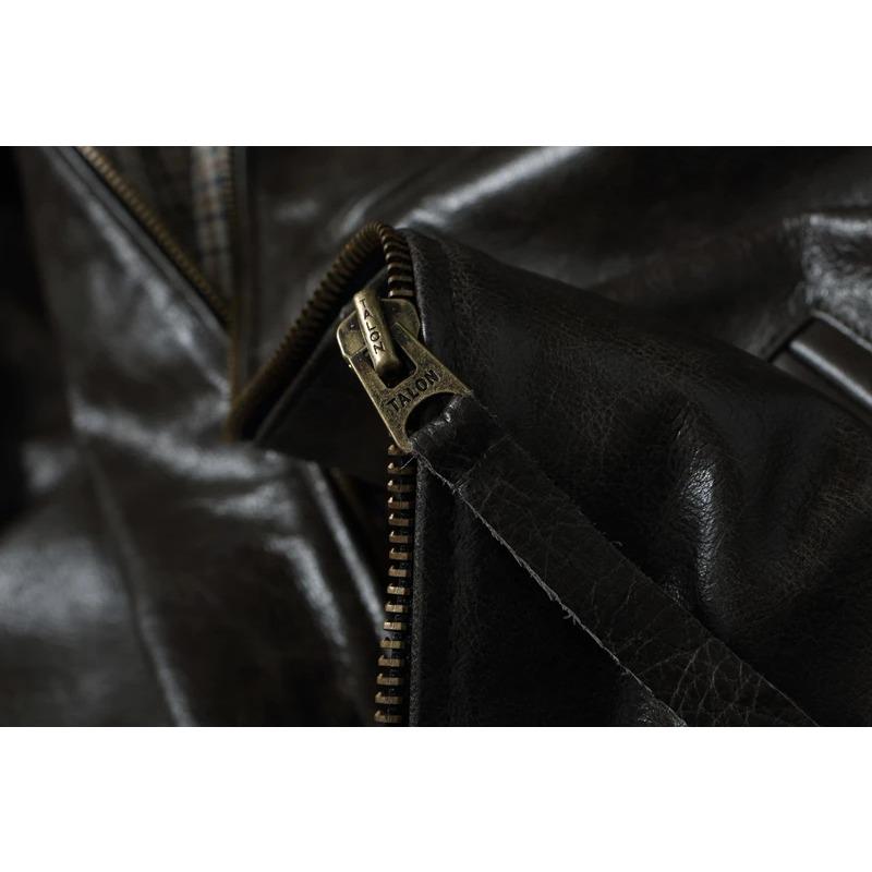 Китайский размер подлинная коровья мужская кожаная куртка мужские куртки тонкие серые коричневые воротник-стойка куртка для мужчин весна осень