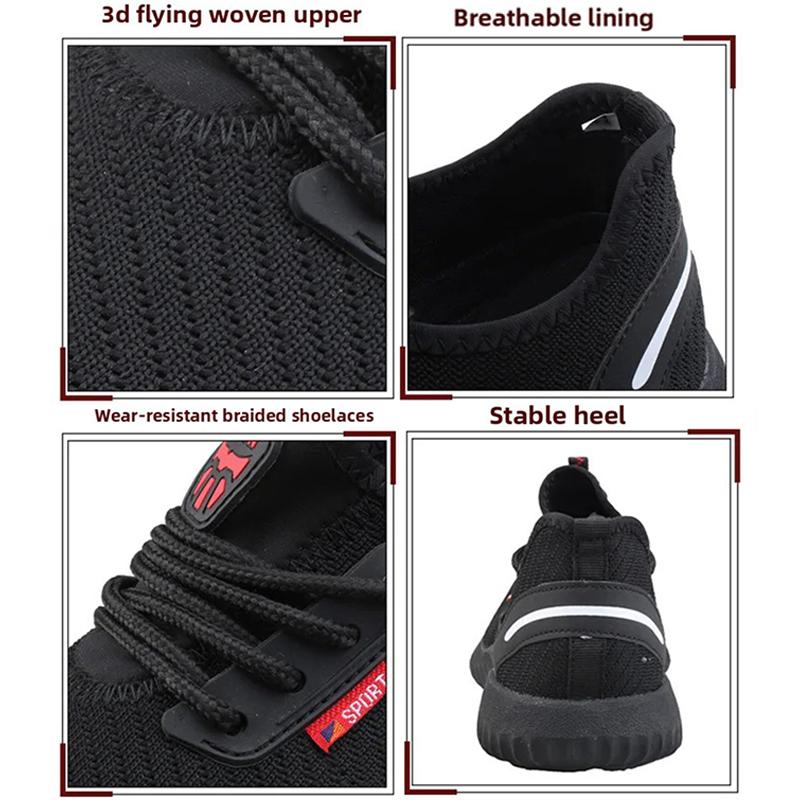 Oulylan Anti Smashing Safety Boots Puncture-Proof Lightweight Sneakers Men Steel Toe Work Shoes Non-slip Protective Footwear
