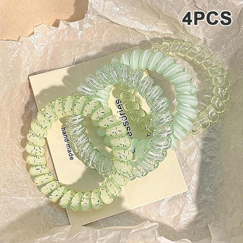 4/10Pcs Korean High-Quality Grape Coconut Polka Dot Hair Band Fresh And Versatile Hair Rope Hair Band Hair Accessories