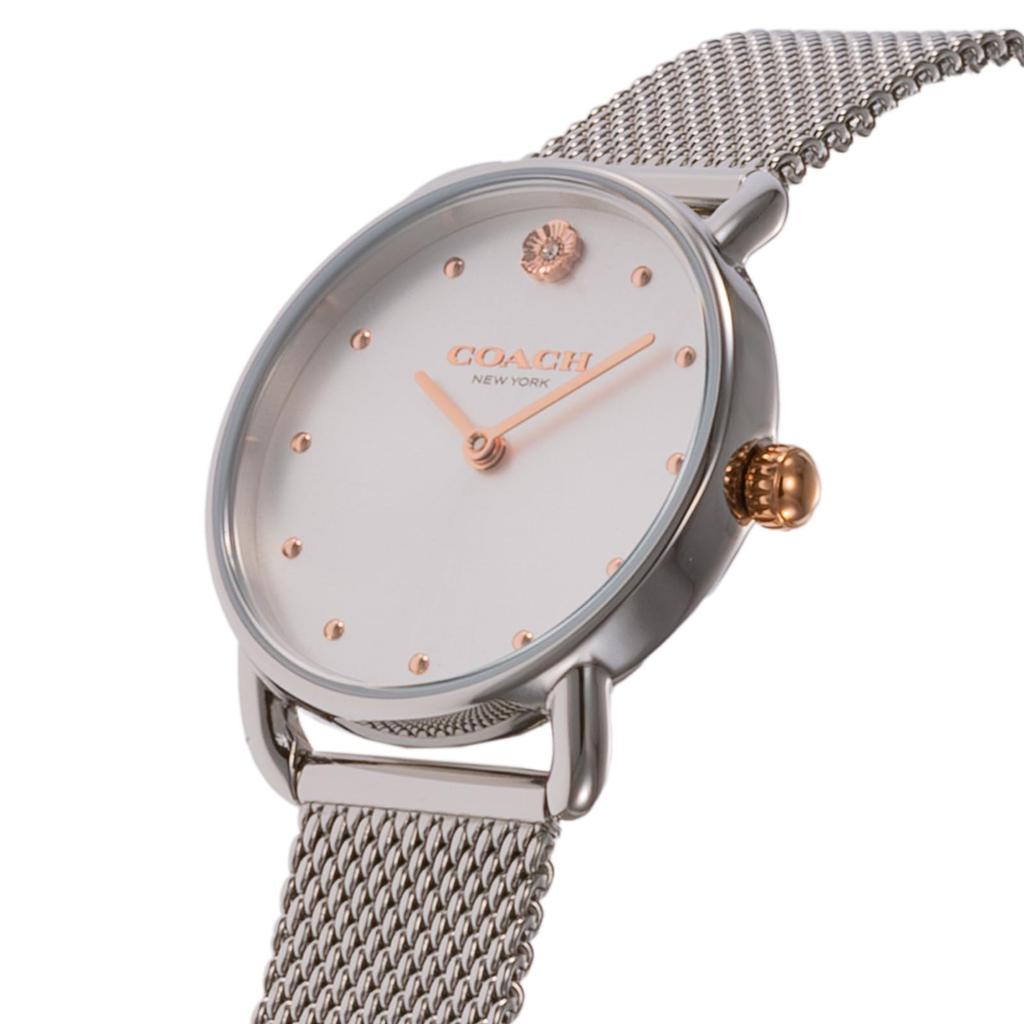 Часы ELLIOT из нержавеющей стали с минеральным стеклом, кварцевые, повседневные, водонепроницаемые, 14504221, серебристые [Coach] женские [Товар]